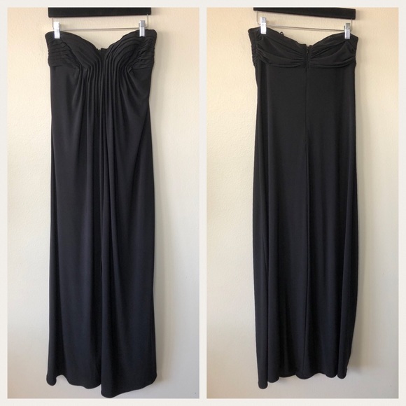 Nightway Strapless Pleated Stretch Gown Size 10 - Picture 1 of 6